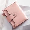 imageBOSTANTEN Women Leather Wallet RFID Blocking Small Bifold Zipper Pocket Wallet Card Case Purse with ID Window1pink