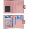 imageBOSTANTEN Women Leather Wallet RFID Blocking Small Bifold Zipper Pocket Wallet Card Case Purse with ID Window1pink