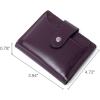 imageBOSTANTEN Women Leather Wallet RFID Blocking Small Bifold Zipper Pocket Wallet Card Case Purse with ID Window1purple