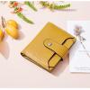 imageBOSTANTEN Women Leather Wallet RFID Blocking Small Bifold Zipper Pocket Wallet Card Case Purse with ID Window1yellow