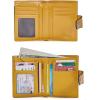 imageBOSTANTEN Women Leather Wallet RFID Blocking Small Bifold Zipper Pocket Wallet Card Case Purse with ID Window1yellow