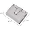 imageBOSTANTEN Women Leather Wallet RFID Blocking Small Bifold Zipper Pocket Wallet Card Case Purse with ID Window2grey
