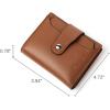 imageBOSTANTEN Women Leather Wallet RFID Blocking Small Bifold Zipper Pocket Wallet Card Case Purse with ID Window3Brown