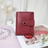 imageBOSTANTEN Women Leather Wallet RFID Blocking Small Bifold Zipper Pocket Wallet Card Case Purse with ID Window3Wine Red