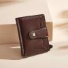 imageBOSTANTEN Women Leather Wallet RFID Blocking Small Bifold Zipper Pocket Wallet Card Case Purse with ID Window3coffee