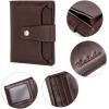 imageBOSTANTEN Women Leather Wallet RFID Blocking Small Bifold Zipper Pocket Wallet Card Case Purse with ID Window3coffee