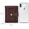 imageBOSTANTEN Women Leather Wallet RFID Blocking Small Bifold Zipper Pocket Wallet Card Case Purse with ID Window3coffee