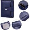imageBOSTANTEN Women Leather Wallet RFID Blocking Small Bifold Zipper Pocket Wallet Card Case Purse with ID Window3navy blue