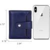imageBOSTANTEN Women Leather Wallet RFID Blocking Small Bifold Zipper Pocket Wallet Card Case Purse with ID Window3navy blue