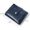 imageBOSTANTEN Women Leather Wallet RFID Blocking Small Bifold Zipper Pocket Wallet Card Case Purse with ID Window5Navy