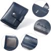 imageBOSTANTEN Women Leather Wallet RFID Blocking Small Bifold Zipper Pocket Wallet Card Case Purse with ID Window5Navy