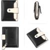 imageBOSTANTEN Women Leather Wallet RFID Blocking Small Bifold Zipper Pocket Wallet Card Case Purse with ID WindowBlackBeige