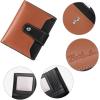 imageBOSTANTEN Women Leather Wallet RFID Blocking Small Bifold Zipper Pocket Wallet Card Case Purse with ID WindowBrownBlack