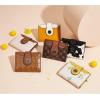imageBOSTANTEN Women Leather Wallet RFID Blocking Small Bifold Zipper Pocket Wallet Card Case Purse with ID WindowFloral Yellow