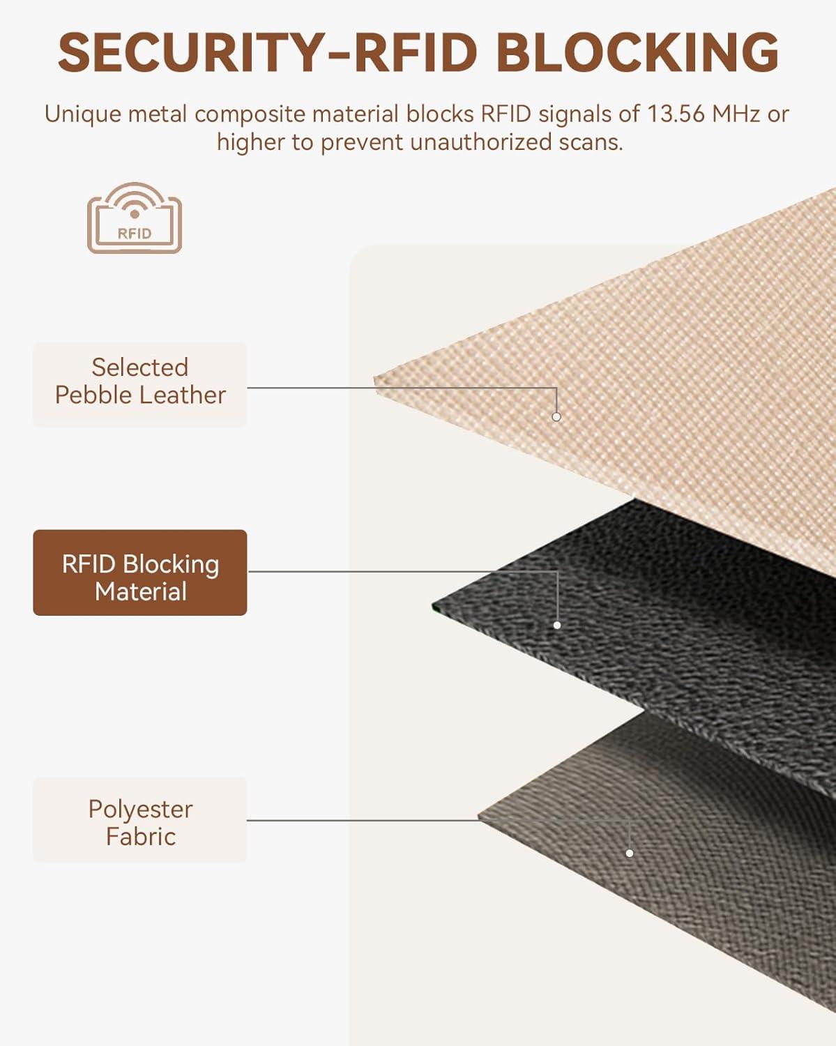 imageBOSTANTEN Slim Wallet for Women Small RFID Blocking Credit Card Holder Leather Bifold Wallets with Zipper Coin Pocket BlackRainbow Pink