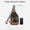 imageBOSTANTEN 7L Sling Bag For Women CrossBody Bags Large Cross Body Purse Vegan Leather Sling Backpack for Travel EssentialsBlack