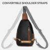 imageBOSTANTEN 7L Sling Bag For Women CrossBody Bags Large Cross Body Purse Vegan Leather Sling Backpack for Travel EssentialsBlack