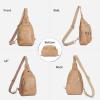 imageBOSTANTEN 7L Sling Bag For Women CrossBody Bags Large Cross Body Purse Vegan Leather Sling Backpack for Travel EssentialsBrown