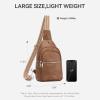imageBOSTANTEN 7L Sling Bag For Women CrossBody Bags Large Cross Body Purse Vegan Leather Sling Backpack for Travel EssentialsDark Brown