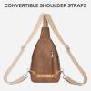 imageBOSTANTEN 7L Sling Bag For Women CrossBody Bags Large Cross Body Purse Vegan Leather Sling Backpack for Travel EssentialsDark Brown