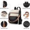 imageBOSTANTEN Backpack Purse for Women Fashion Designer Travel Backpack Leather Convertible Shoulder Bags Casual Daypack Brown0beigeblackbrown