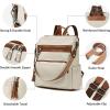 imageBOSTANTEN Backpack Purse for Women Fashion Designer Travel Backpack Leather Convertible Shoulder Bags Casual Daypack Brown0beigebrown