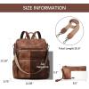 imageBOSTANTEN Backpack Purse for Women Fashion Designer Travel Backpack Leather Convertible Shoulder Bags Casual Daypack Brown1abrown