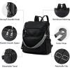 imageBOSTANTEN Backpack Purse for Women Fashion Designer Travel Backpack Leather Convertible Shoulder Bags Casual Daypack Brown1black