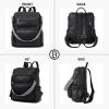 imageBOSTANTEN Backpack Purse for Women Fashion Designer Travel Backpack Leather Convertible Shoulder Bags Casual Daypack Brown1black