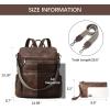 imageBOSTANTEN Backpack Purse for Women Fashion Designer Travel Backpack Leather Convertible Shoulder Bags Casual Daypack Brown1coffee