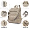imageBOSTANTEN Backpack Purse for Women Fashion Designer Travel Backpack Leather Convertible Shoulder Bags Casual Daypack Brown1grey