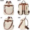 imageBOSTANTEN Backpack Purse for Women Fashion Designer Travel Backpack Leather Convertible Shoulder Bags Casual Daypack Brown2beigebrown