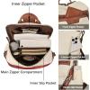 imageBOSTANTEN Backpack Purse for Women Fashion Designer Travel Backpack Leather Convertible Shoulder Bags Casual Daypack Brown2beigebrown