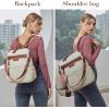 imageBOSTANTEN Backpack Purse for Women Fashion Designer Travel Backpack Leather Convertible Shoulder Bags Casual Daypack Brown2beigebrown