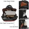 imageBOSTANTEN Backpack Purse for Women Fashion Designer Travel Backpack Leather Convertible Shoulder Bags Casual Daypack Brown2black