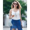 imageBOSTANTEN Card Holder Wallet RFID Slim Wallet for Women Trifold Small Wallets Woman with Zipper Coin Pocket ampamp Keychain Wristlet BeigeBlue