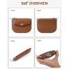imageBOSTANTEN Card Holder Wallet RFID Slim Wallet for Women Trifold Small Wallets Woman with Zipper Coin Pocket ampamp Keychain Wristlet BeigeYBrownBeige