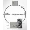 imageBOSTANTEN Card Holder Wallet RFID Slim Wallet for Women Trifold Small Wallets Woman with Zipper Coin Pocket ampamp Keychain Wristlet BeigeZGrey