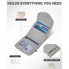 imageBOSTANTEN Card Holder Wallet RFID Slim Wallet for Women Trifold Small Wallets Woman with Zipper Coin Pocket ampamp Keychain Wristlet BeigeZGrey