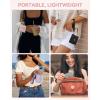 imageBOSTANTEN Card Holder Wallet RFID Slim Wallet for Women Trifold Small Wallets Woman with Zipper Coin Pocket ampamp Keychain Wristlet BeigeZPink