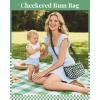 imageBOSTANTEN Checkered Bum Bag Crossbody Belt Bag for Women Cross Body Purse Fanny Waist Pack with Adjustable StrapMojito