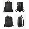 imageBOSTANTEN Genuine Leather 156 inch Laptop Backpack Purse for Women College Casual Backpack Travel Bag1black