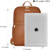 imageBOSTANTEN Genuine Leather 156 inch Laptop Backpack Purse for Women College Casual Backpack Travel Bag1brown