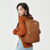 imageBOSTANTEN Genuine Leather 156 inch Laptop Backpack Purse for Women College Casual Backpack Travel Bag1brown