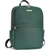 imageBOSTANTEN Genuine Leather 156 inch Laptop Backpack Purse for Women College Casual Backpack Travel Bag1cdarkgreen