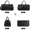 imageBOSTANTEN Genuine Leather Travel Weekender Overnight Duffel Bag Gym Sports Luggage Tote Duffle Bags for Men Medium 185quotX925quotX1050quotAblack