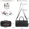 imageBOSTANTEN Genuine Leather Travel Weekender Overnight Duffel Bag Gym Sports Luggage Tote Duffle Bags for Men Medium 185quotX925quotX1050quotAblack