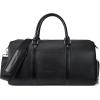 imageBOSTANTEN Genuine Leather Travel Weekender Overnight Duffel Bag Gym Sports Luggage Tote Duffle Bags for Men Medium 185quotX925quotX1050quotAblack