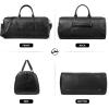 imageBOSTANTEN Genuine Leather Travel Weekender Overnight Duffel Bag Gym Sports Luggage Tote Duffle Bags for Men Medium 185quotX925quotX1050quotLargeBlack