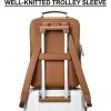 imageBOSTANTEN Leather Backpack 156 inch Laptop Bag Travel Casual Computer Backpack College Business Work Shoulder Bags with Trolley Sleeve for Women Men BrownBrown